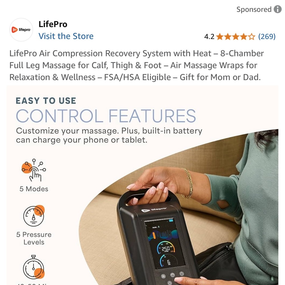 LifePro Air Compression Recovery - Picture 5 of 9